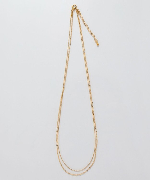 Phoebe 【金属アレルギー対応】ダブルチェーンネックレス　ゴールド/サージカルステンレス ゴールド