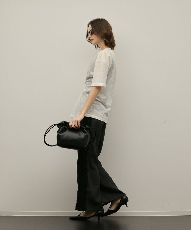 GRACE CONTINENTAL タックロゴTシャツ ホワイト