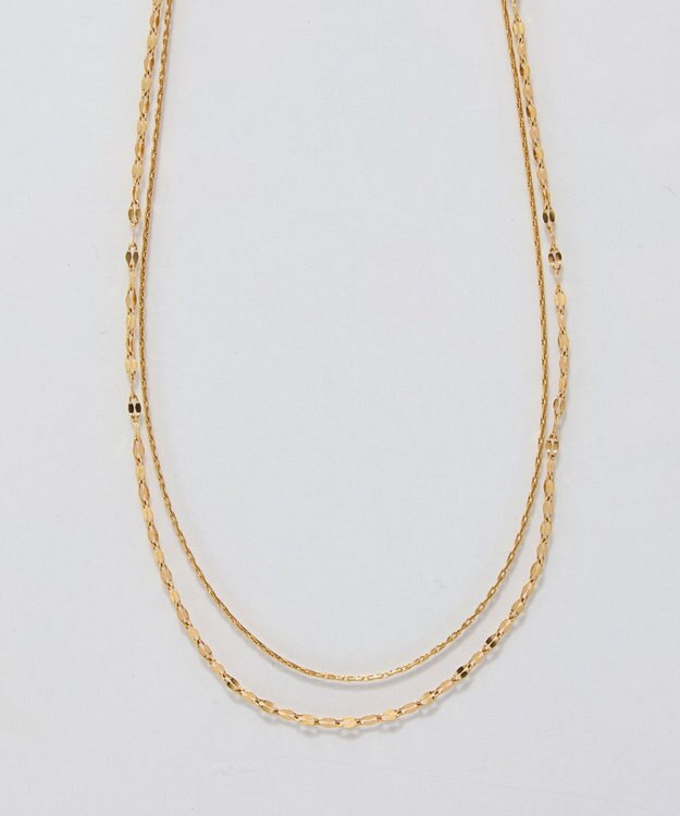 Phoebe 【金属アレルギー対応】ダブルチェーンネックレス　ゴールド/サージカルステンレス ゴールド