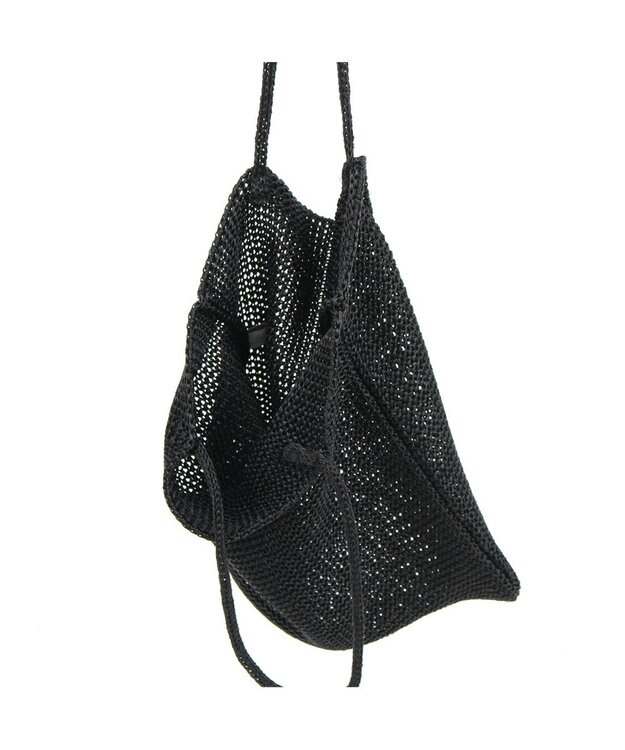 UNBILLION カシュカシュ cachecache / ラメ糸編みトートバッグ ブラック