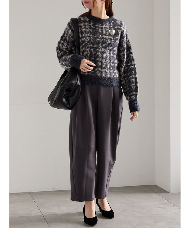 Te chichi ダンボールカーブパンツ チャコールグレー