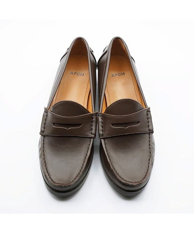 APOM 本革ペニーローファー 25 ブラウン