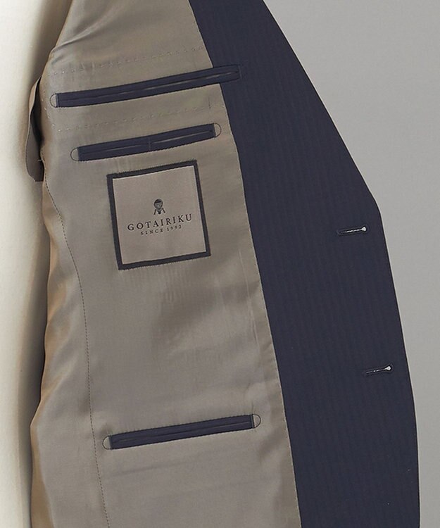 GOTAIRIKU 【御幸毛織】Superio160 ウールカシミヤ スーツ（ネイビーストライプ） ネイビー系8