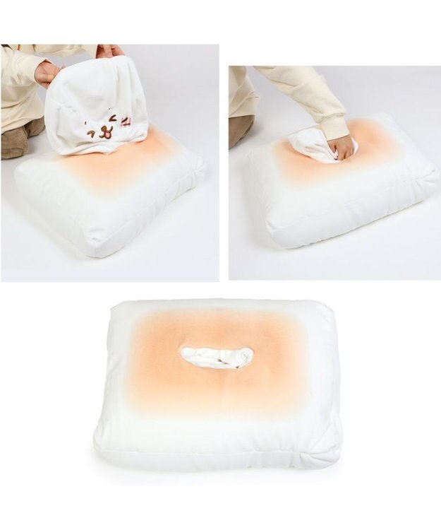 Mother garden しろたん おもち ビーズクッション 50cm クッション 白