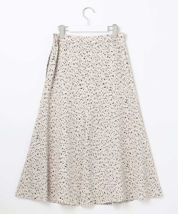 自由区 【洗える】スモールペタルプリント マーメイドスカート ライトグレー系5