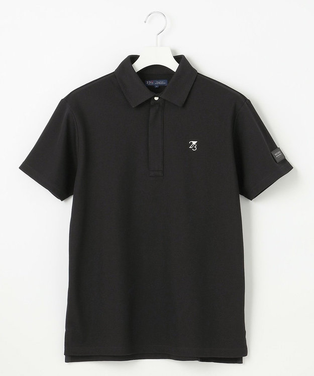 23区GOLF 【MEN】温度調節素材『サーモアジャスト』シンプル ポロシャツ ブラック系