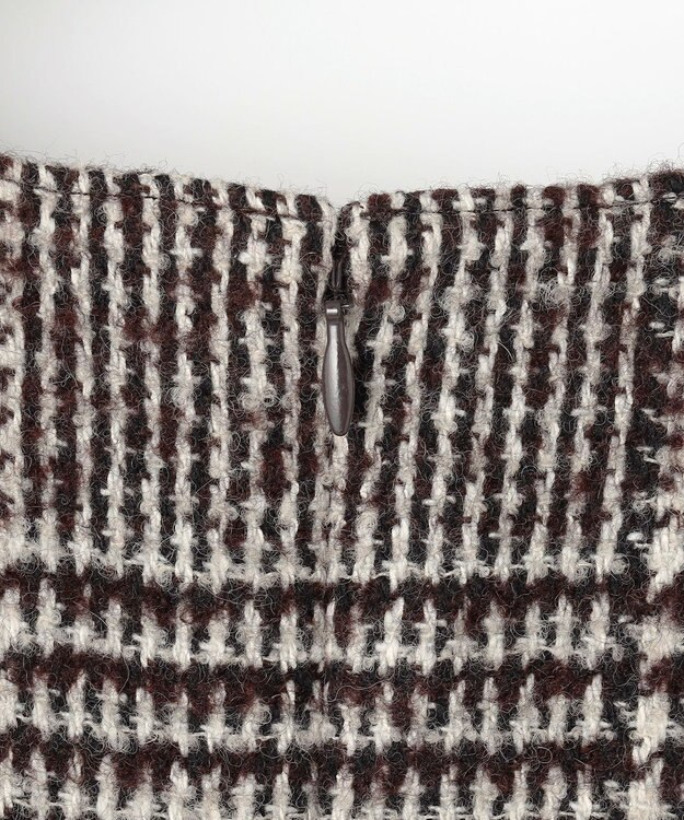 J.PRESS LADIES L ウールシルクツイードグレンチェック ジャンパースカート ブラウン系3