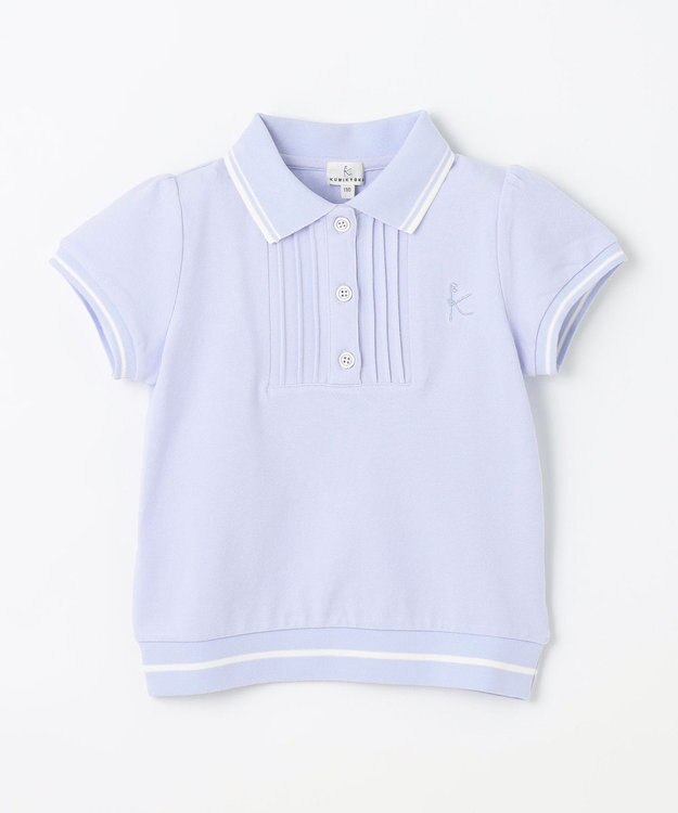 組曲 KIDS 【110-140㎝】ストレッチカノコ ポロシャツ サックスブルー