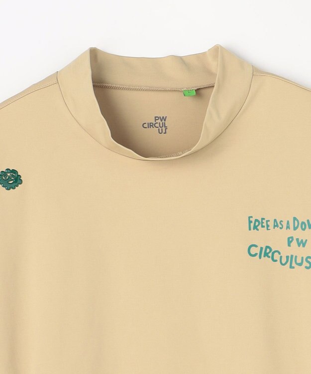 PW CIRCULUS 【MEN】DOVE グラフィックモックT ゴルフ ベージュ系