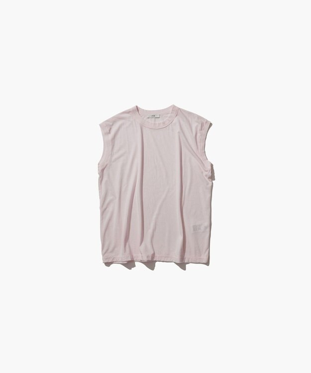 ATON GARMENT DYED 60 FRESCA | ボーイズフィット ノースリーブ PINK