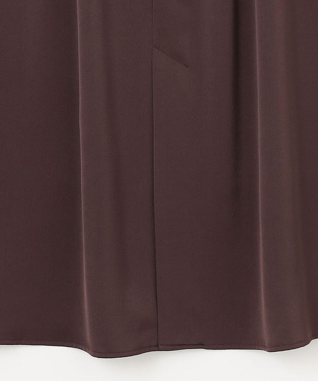 ANY SIS 【洗える】ダルサテンナロー スカート ブラウン