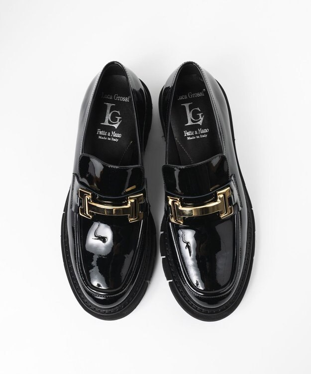 BONTRE 【LucaGrossi/ルカグロッシ】厚底ビットローファー/K670M-UA ブラック