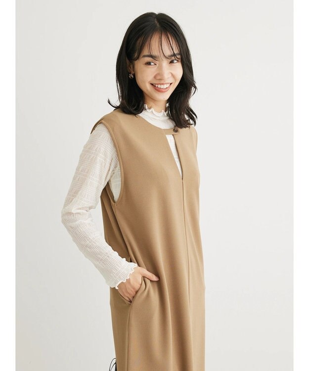 Green Parks シャーリングシアープルオーバー Ecru