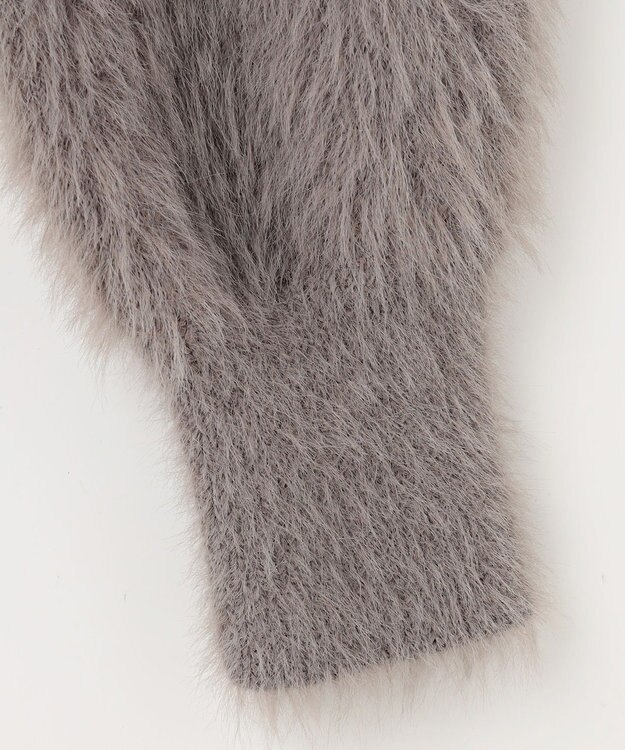 組曲 ナイロンファー ニット モカブラウン系