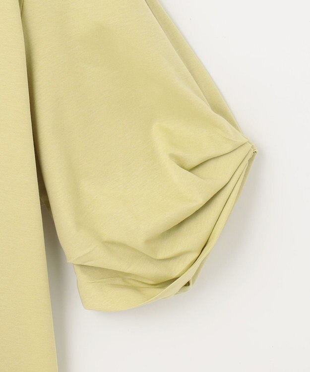 ANY 【接触冷感】シルケットスムース タックスリーブトップス ライム