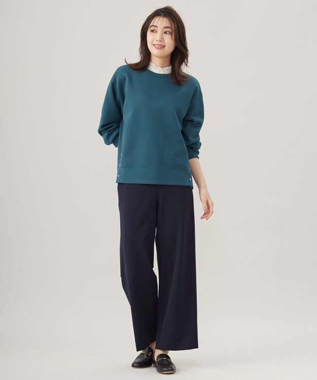 J.PRESS LADIES 【洗える】ハイネック フリル デコカラー 付け襟 イエロー系1