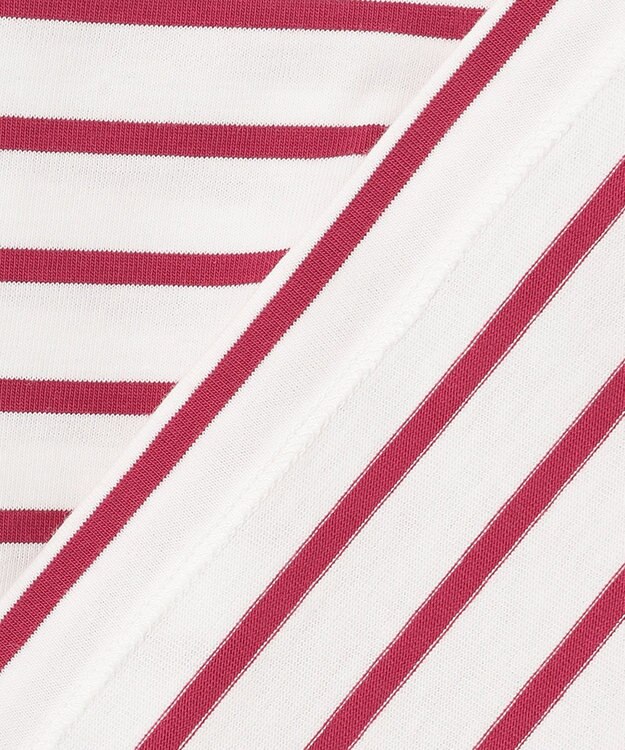 ANY オーガビッツ ボーダーカットソー マゼンタ