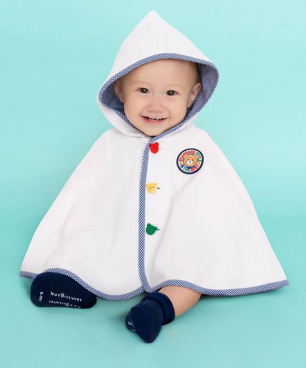 MIKI HOUSE HOT BISCUITS ポンチョギフトセット【BOX付き】 紺