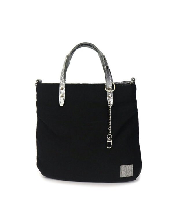 Regalo Felice 【超軽量 / ショルダー付き】2wayトート小 / REGALO BKS(ブラック×シルバー)