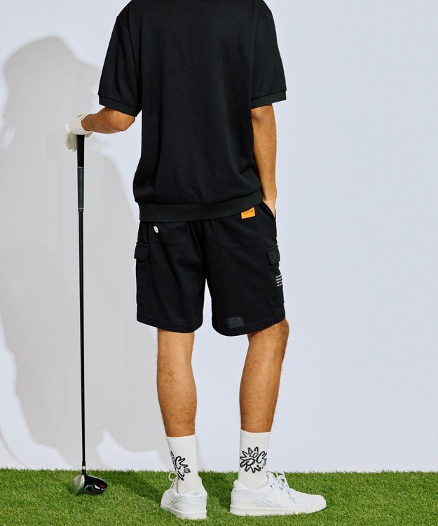 PW CIRCULUS 【虫よけ加工】【MEN】サークルロゴ ミドルソックス  ゴルフ ホワイト系