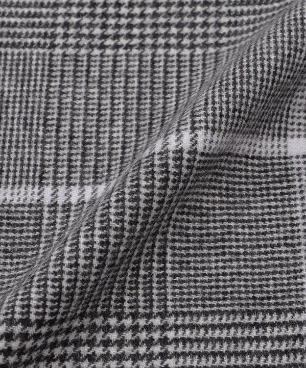 GOTAIRIKU 【カシミヤ100％】 幅広 マフラー_グレンチェック柄(40×180) グレー系8