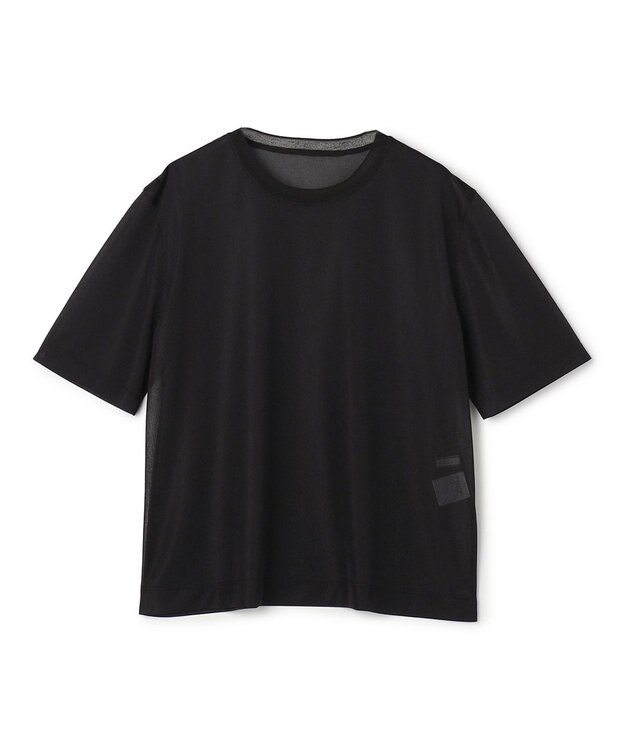 BEIGE， SELEN / リブコンビ シアーTシャツ Black