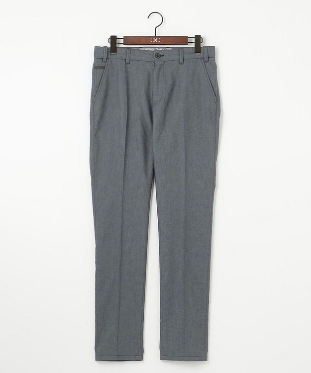 JOSEPH ABBOUD 【ウエストも伸びる！/ストレッチ】ミックスリネンシャンブレーパンツ グレー系