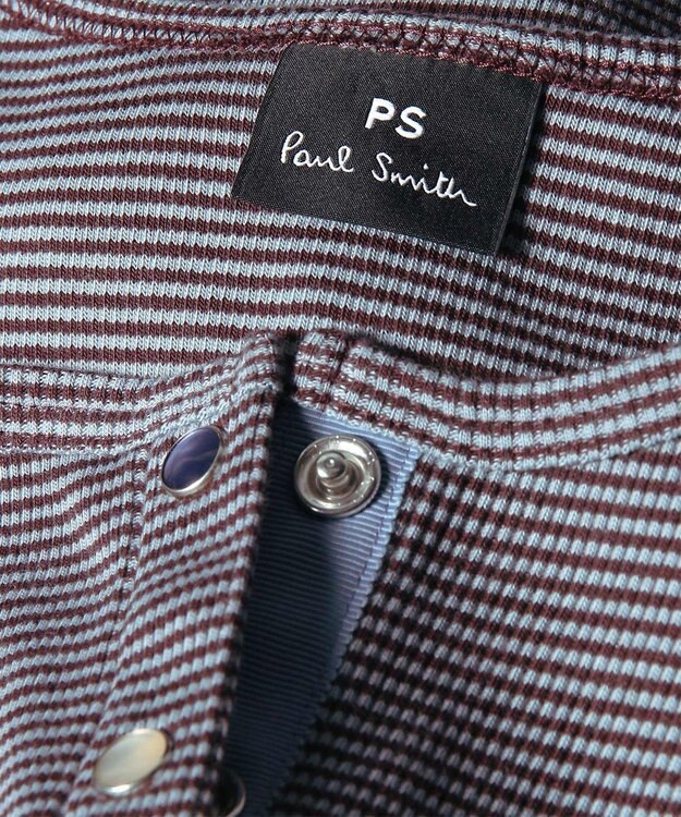 Paul Smith ボーダー ハーフスリーブ カーディガン ボルドー