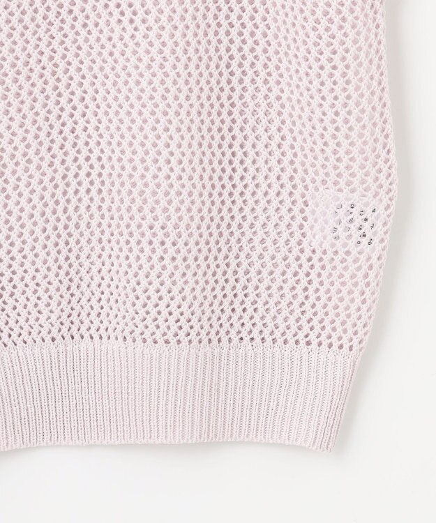 ANY フレンチスリーブメッシュニット ラベンダー