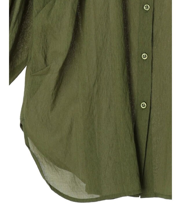 CRAFT STANDARD BOUTIQUE ウ゛ィンテージボイルソデシャーリングチュニック Khaki