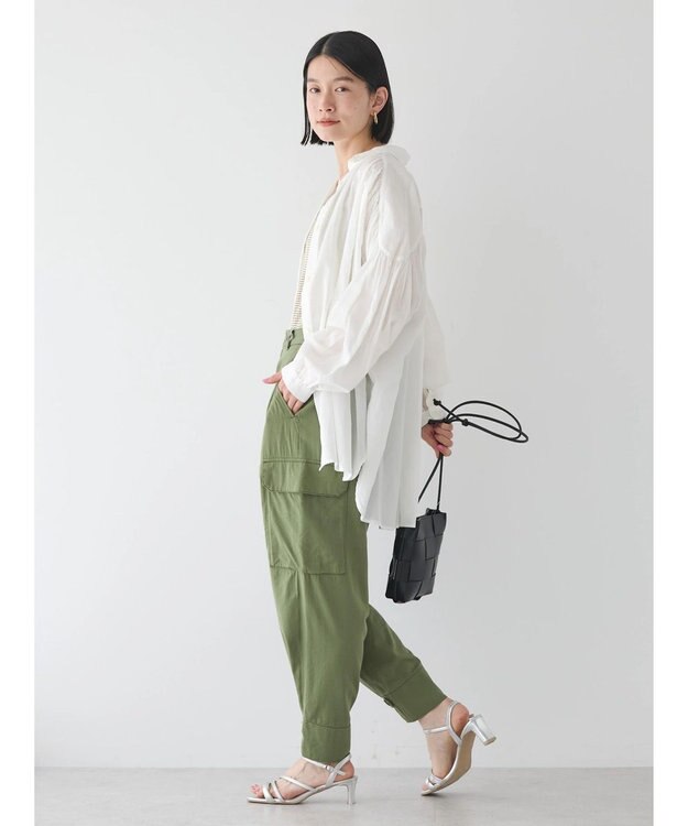 AMERICAN HOLIC カルゼギャザーシャツチュニック Off White