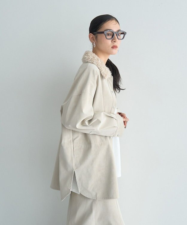 YECCA VECCA レザーライクシャツジャケット Black