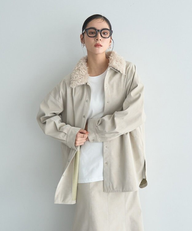 YECCA VECCA レザーライクシャツジャケット Black