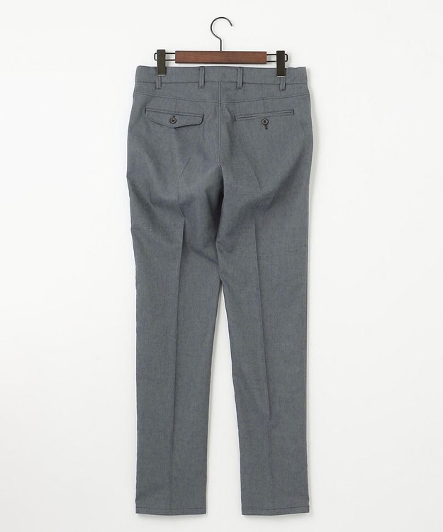 JOSEPH ABBOUD 【ウエストも伸びる！/ストレッチ】ミックスリネンシャンブレーパンツ グレー系