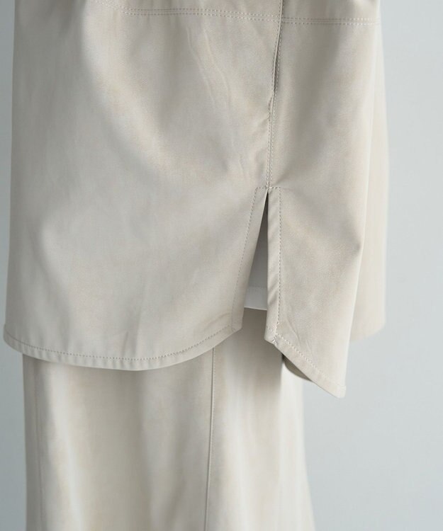 YECCA VECCA レザーライクシャツジャケット Black