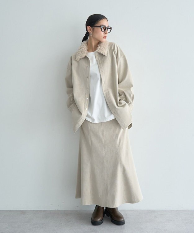 YECCA VECCA レザーライクシャツジャケット Black