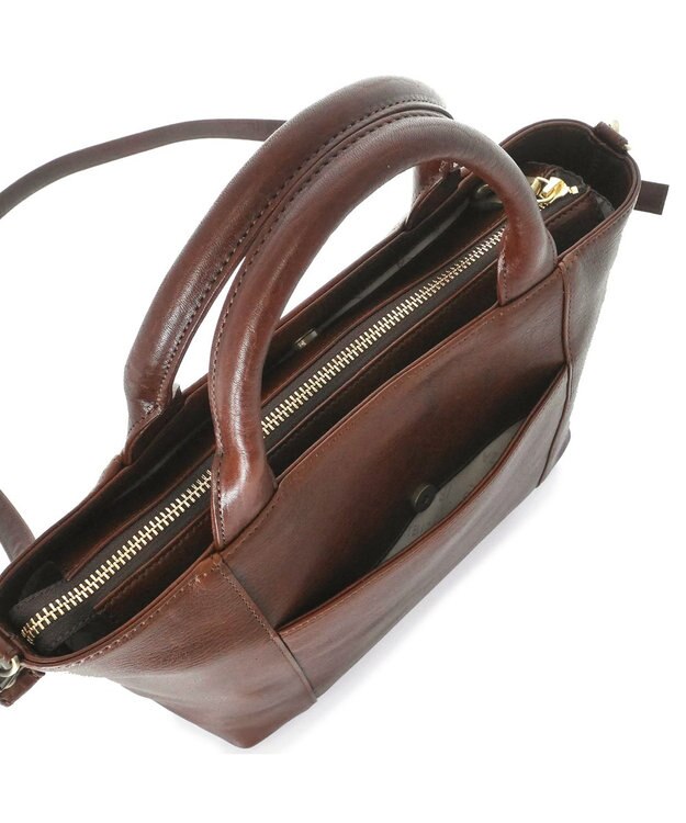 IBIZA カンビアール　牛革　2WAYバッグ 濃茶