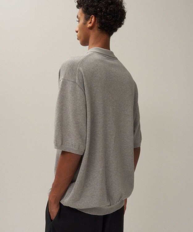 ATON COTTON WASHI KNIT | ハーフスリーブポロセーター - UNISEX TOP GARY