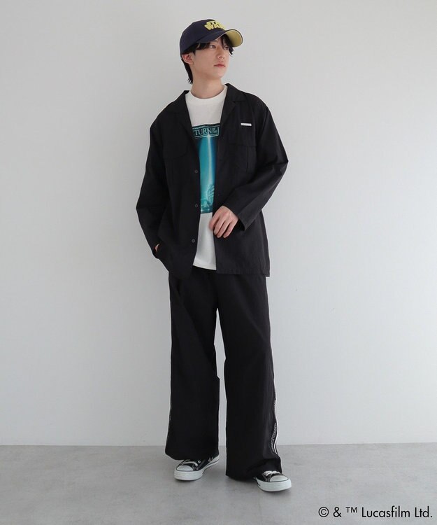 Green Parks ＳＴＡＲ　ＷＡＲＳ／ロゴテープラインパンツ Black