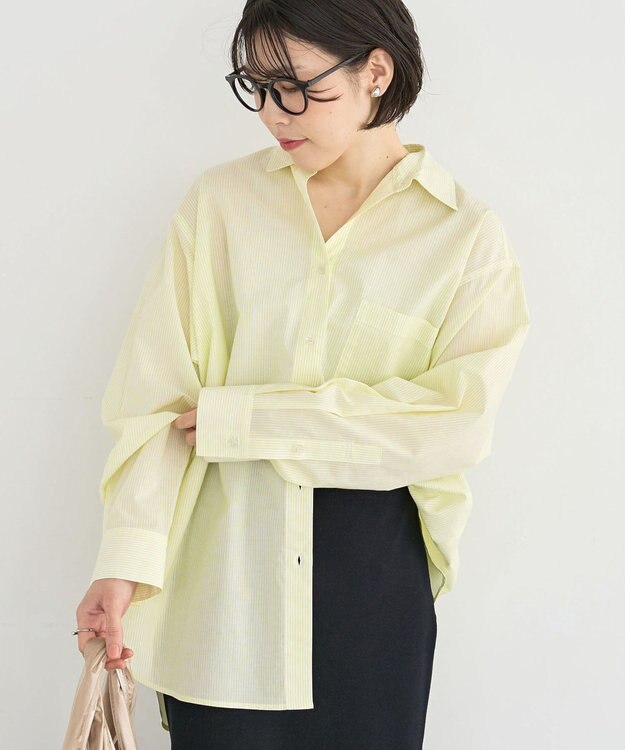 Green Parks ＵＶカットシャツ Stripe Yellow