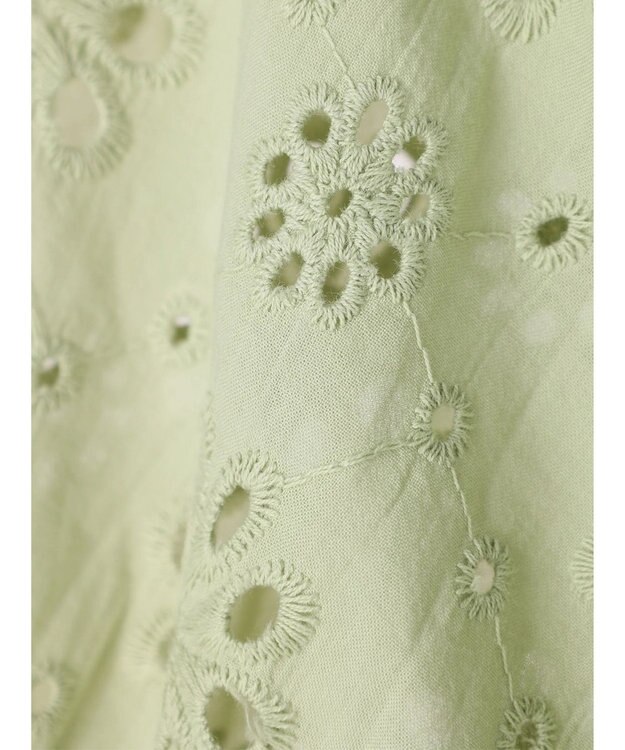 earth music&ecology コットンレースＶネックブラウス Off White