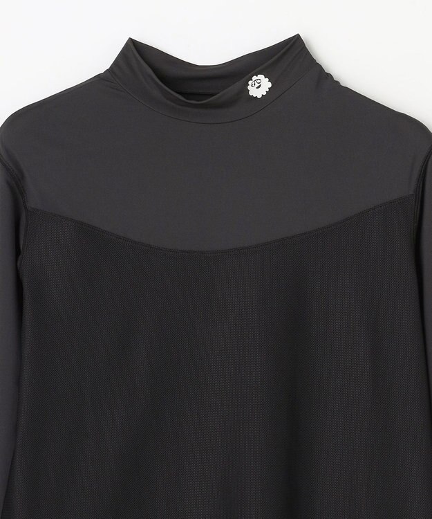 PW CIRCULUS 【WOMEN】UVメッシュコンビハイネックインナーシャツ  ゴルフウェア レディース ブラック系