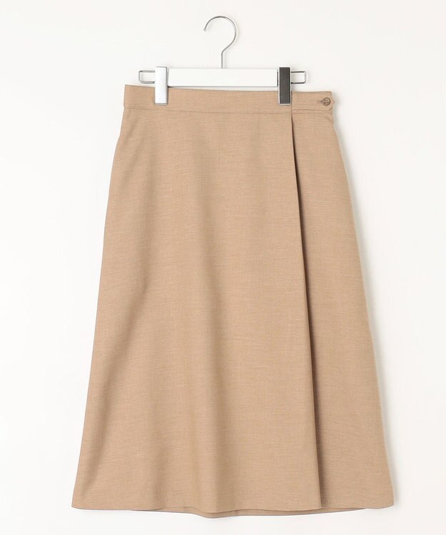 J.PRESS LADIES L 【洗える】FLAXASAオックス スカート ベージュ系