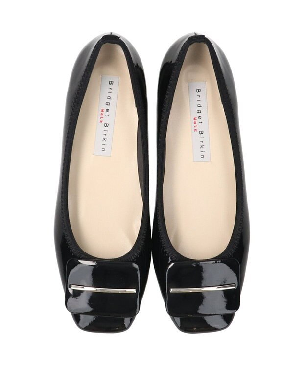 Bridget Birkin 【Bridget Birkin walk】バックルモチーフウォーキングパンプス ブラックエナメル