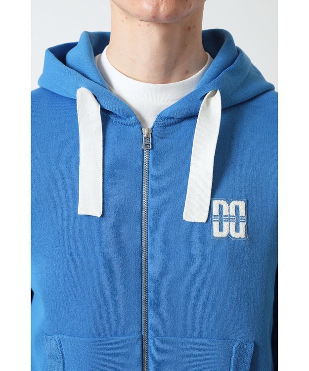 DAKS ロゴジップアップ スウェットパーカー ブルー