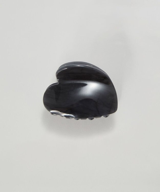 Phoebe マーブルハートバンスクリップ　ブラック ブラック