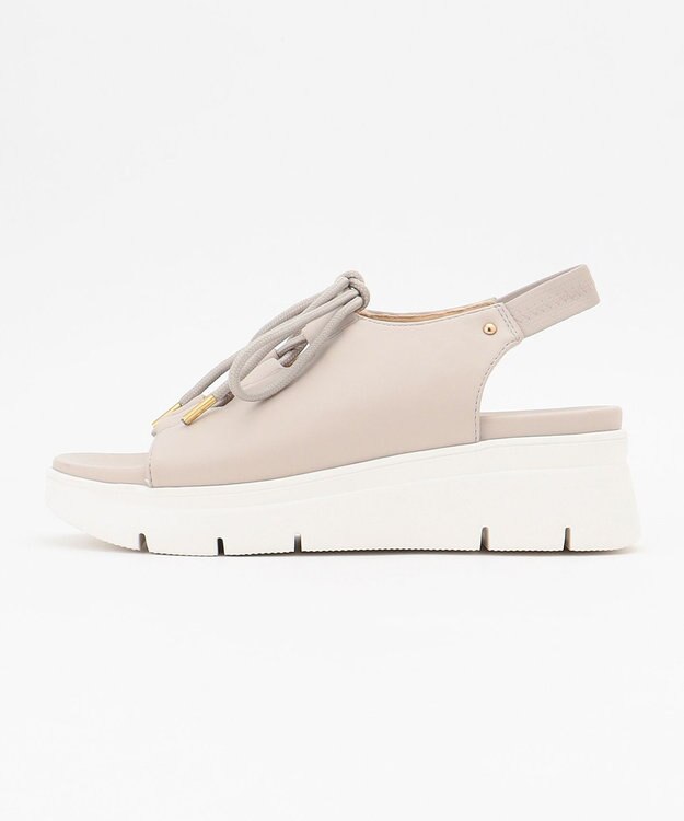 ANY SIS 【23.5~24.0cm】レースアッププラットフォーム サンダル アイボリーベージュ