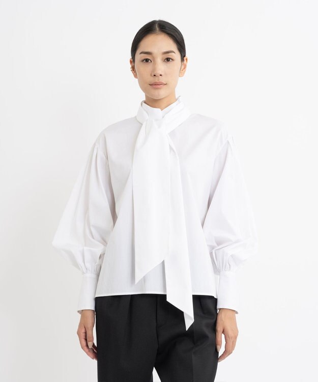 23区 S 【エステータ】THOMAS MASON ボウタイ ブラウス ホワイト系