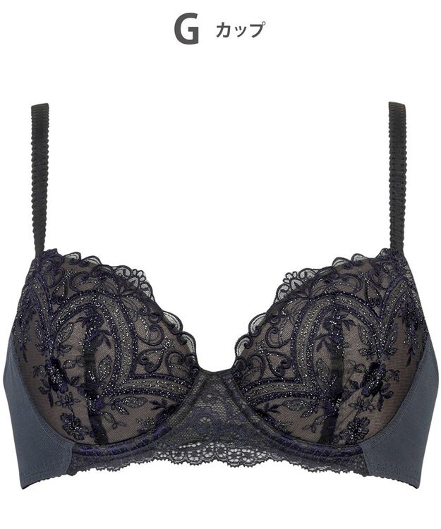 Wing ブラジャー Wing Lesiage 谷間ふっくら 脇高設計 サイドすっきり 【6000シリーズ】 ブラ PB6000 ウイング／ワコール ダークブラウン