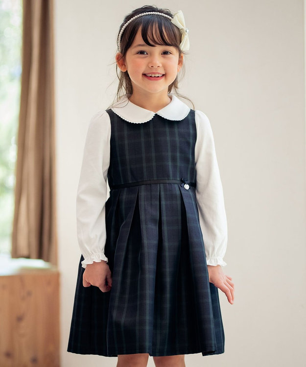 ADORE オンブレーチェック ジャンパースカート ADORE ジャンパースカート 「20周年記念」トリコロールツィード